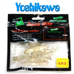 요시가와 - 민물/바다용 크롤웜 1.5/3.0인치 (투명 시드) - 유정낚시 